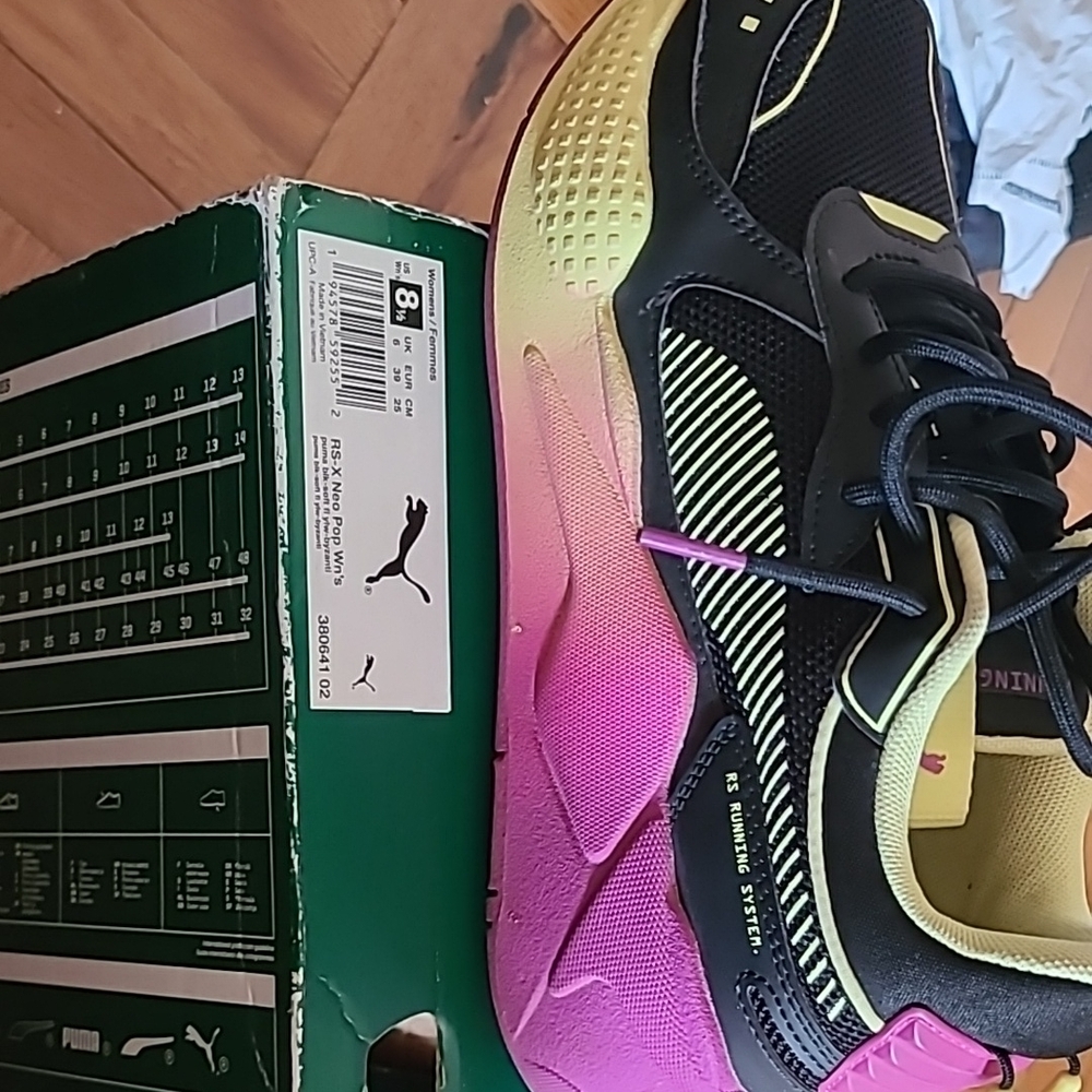 Puma Black and Pink Sneakers